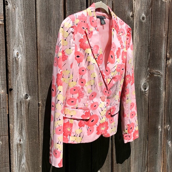 Apostrophe Stretch one button floral blazer size 4 - Picture 5 of 16